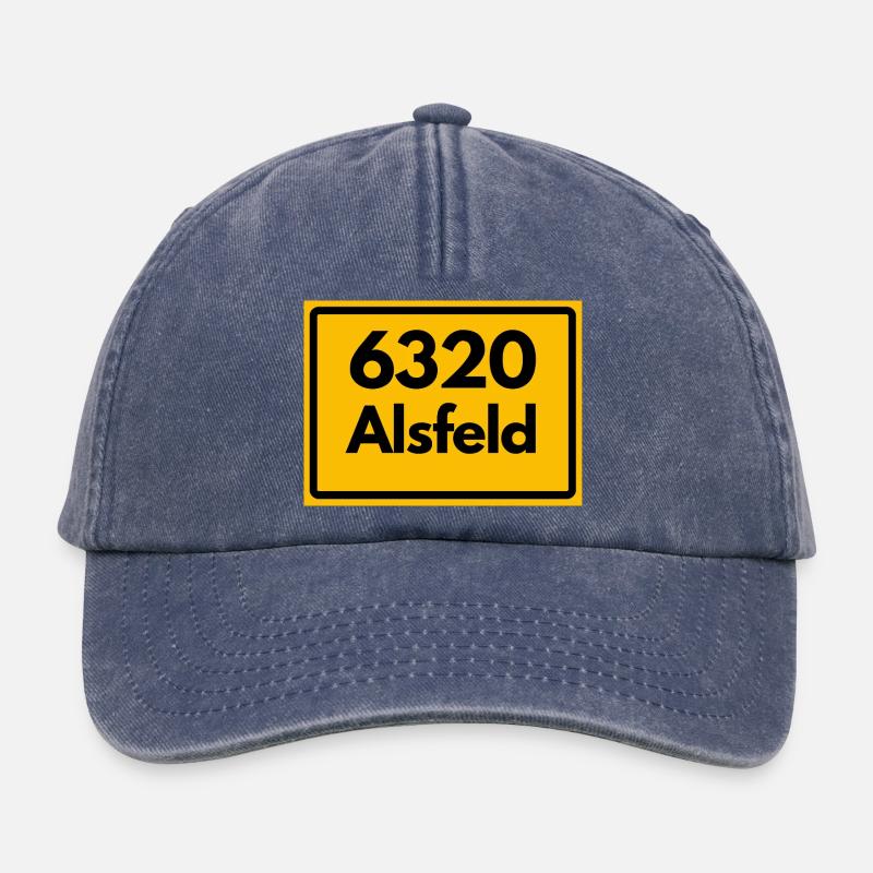 OLD POSTCODE POSTCODE RETRO 6320 ALSFELD – RATHAUS - Relaxed Vintage Cap - vintage denim