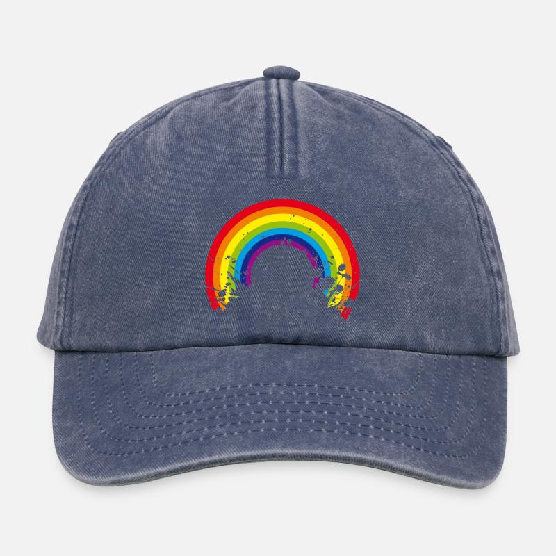 rainbow regenbogen - Relaxed Vintage Cap - Vintage Denim