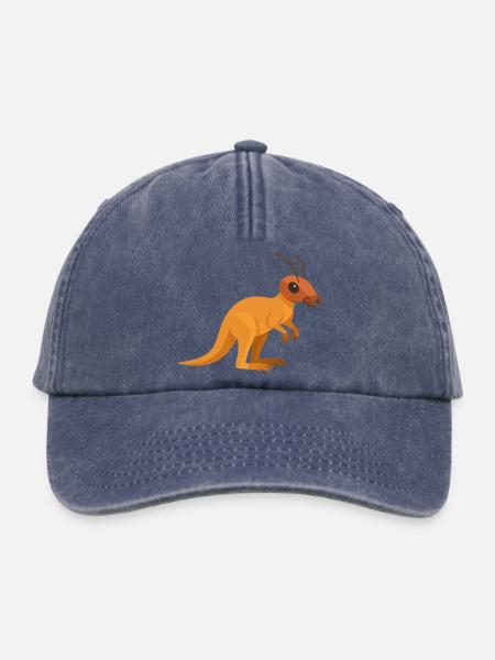 Känguru-Ameise mit Antennen - Relaxed Vintage Cap - Vintage Denim