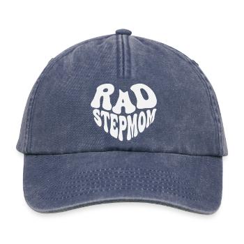 Rad Stepmom – Vintage Heart (Custom Color) - Relaxed Vintage Cap - Vintage Denim - Vorne
