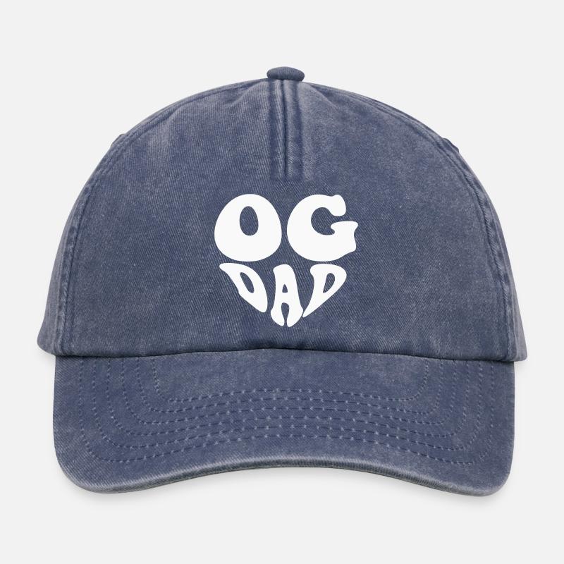OG Dad – Kleines Herz (benutzerdefinierte Farbe) - Relaxed Vintage Cap - Vintage Denim