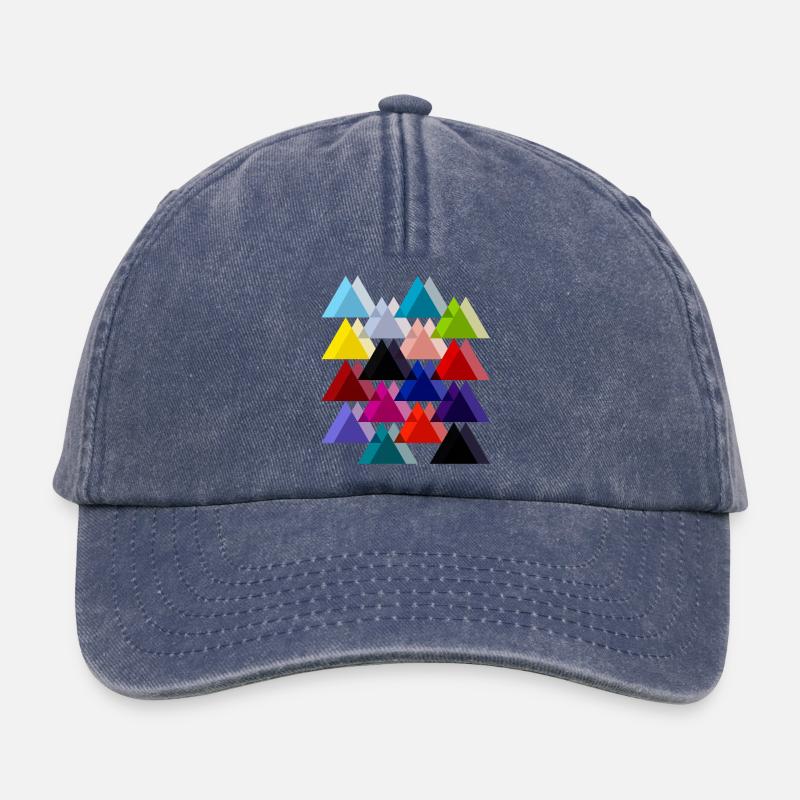 Triangles doubles - Casquette vintage décontractée - vintage bleu jeans