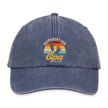 Befördert zum Opa 2026 Großvater seit 2026 - Relaxed Vintage Cap - Vintage Denim - Vorne