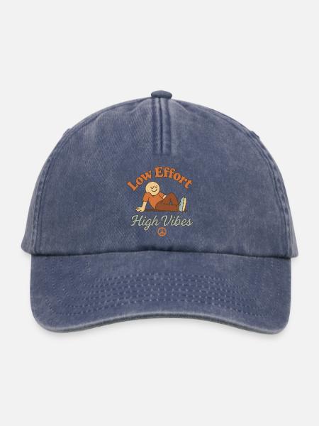 Low Effort – High Vibes - Relaxed Vintage Cap - Vintage Denim