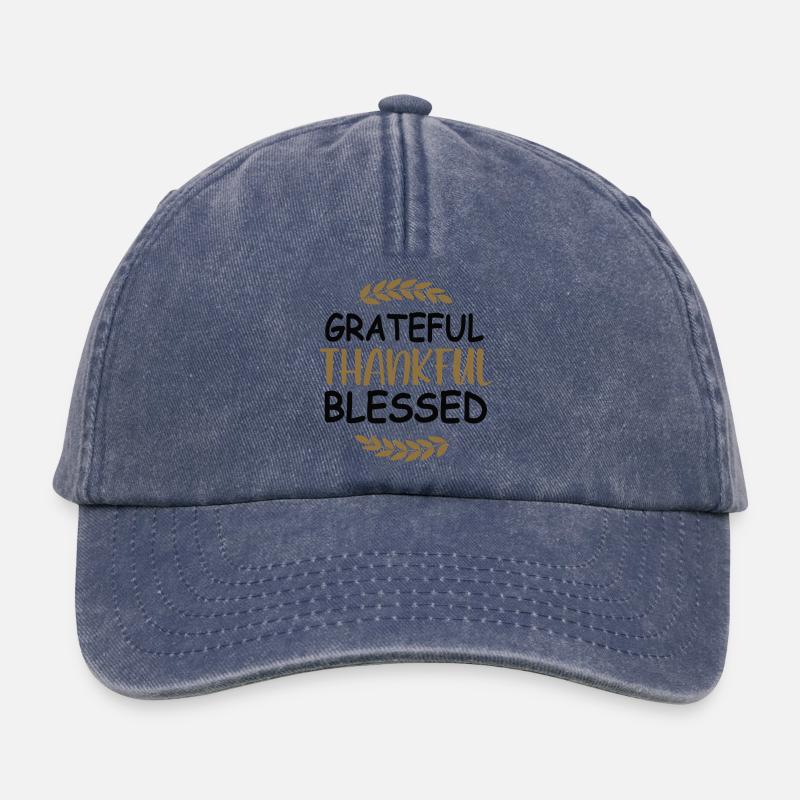 Dankbar Dankbar Gnadenzitat - Relaxed Vintage Cap - Vintage Denim