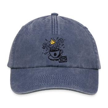Grind or Die: coffee king krone graffiti kaffee - Relaxed Vintage Cap - vintage denim - Front