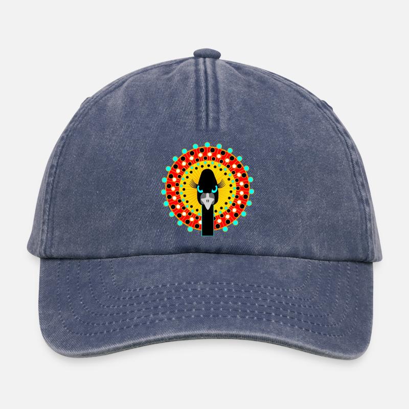 Vogel mit Attitüde. - Relaxed Vintage Cap - Vintage Denim