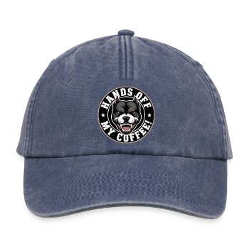 Lâche mon café - Casquette vintage décontractée - vintage bleu jeans - Devant