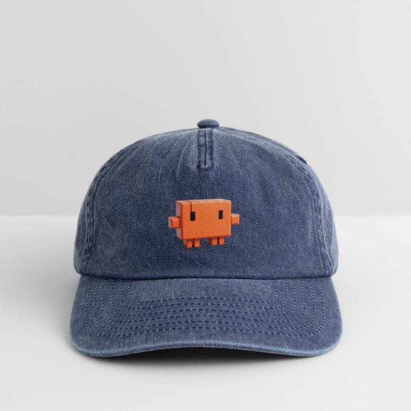 Claude Code Pixel 3D Maskottchen süßer Dev-Aufkleber Relaxed Vintage Cap