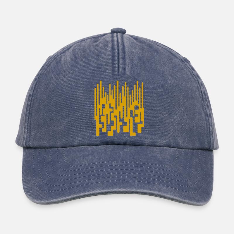 Motif abstrait de Cean - Casquette vintage décontractée - vintage bleu jeans