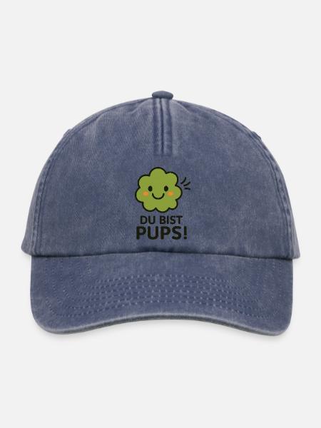 pups - Relaxed Vintage Cap - Vintage Denim