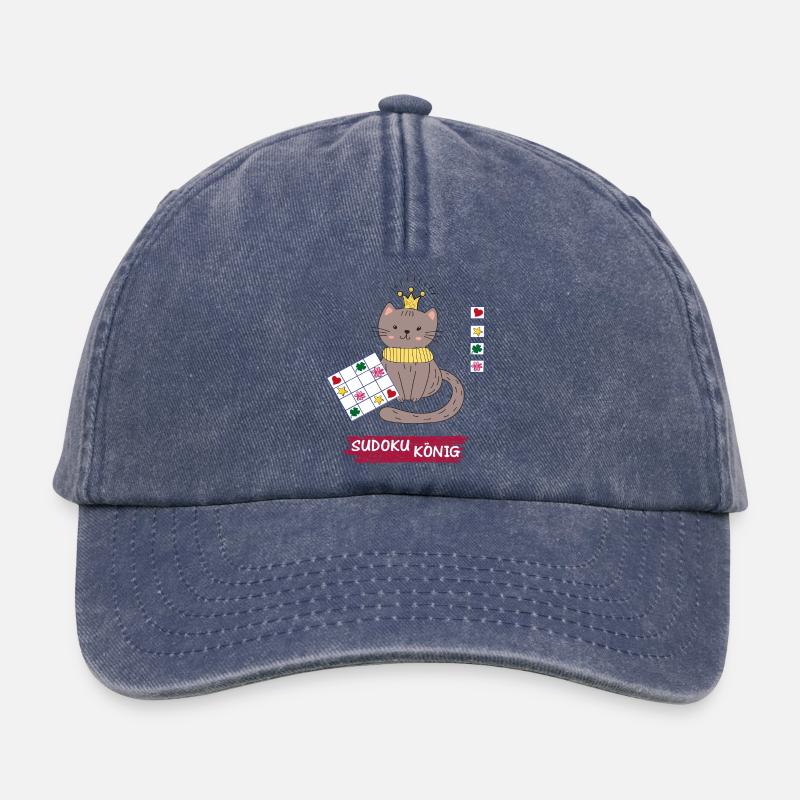Roi Sudoku - Casquette vintage décontractée - vintage bleu jeans