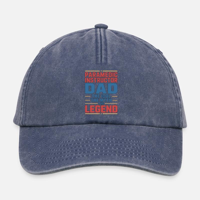 Paramedic Instructor Dad The Idol Emergency Care - Relaxed Vintage Cap - Vintage Denim