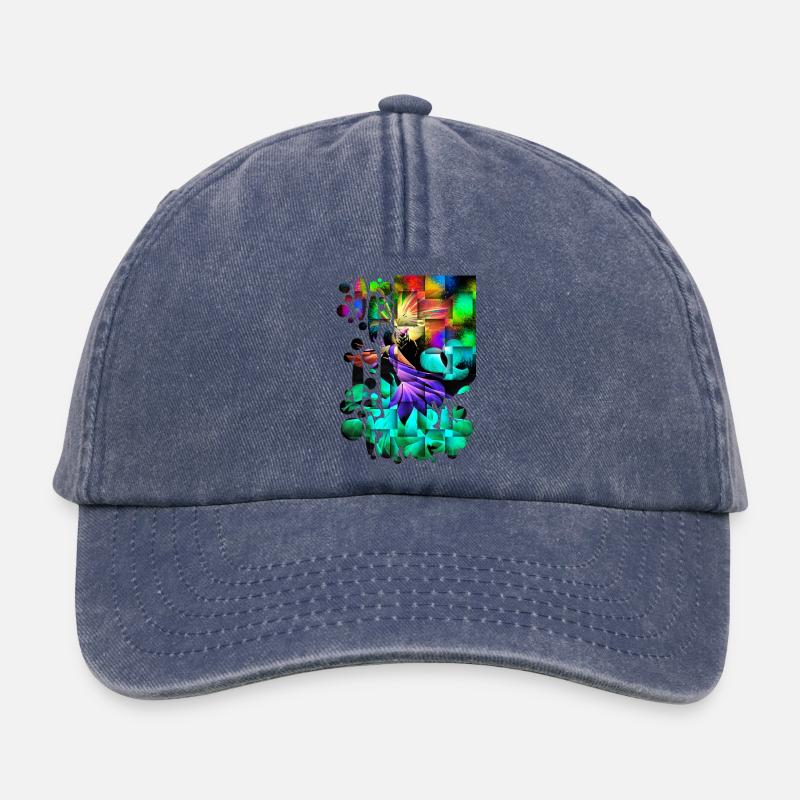 Fantasy Dance Fireworks - Relaxed Vintage Cap - vintage denim