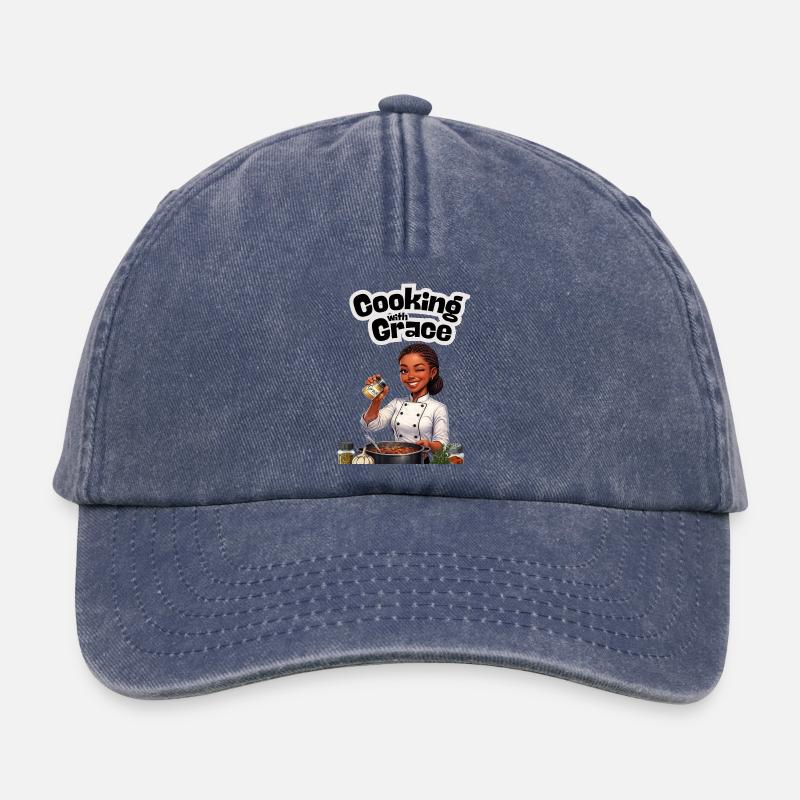 Cuisiner avec grâce - Casquette vintage décontractée - vintage bleu jeans