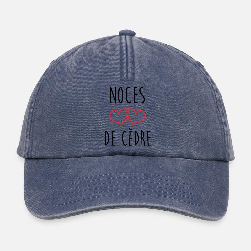 Cedertræbryllup – 49 års ægteskab - Relaxed Vintage Cap - vintage-denim