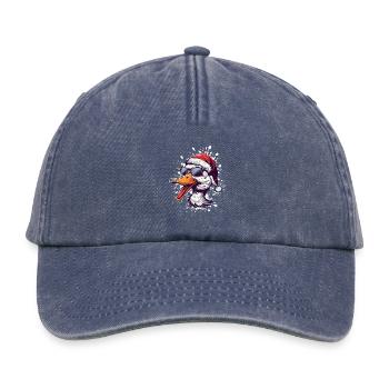 Duck Christmas Funny - Relaxed Vintage Cap - vintage denim - Front