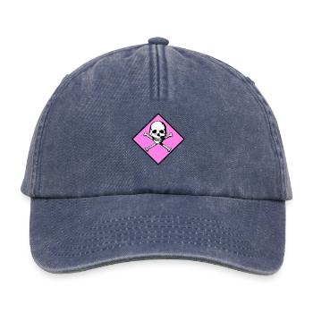 Skull and bones - Relaxed Vintage Cap - vintage denim - Front
