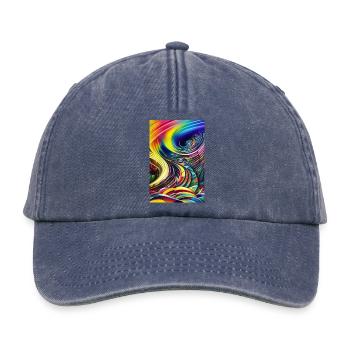 Abstract art - Relaxed Vintage Cap - vintage denim - Front