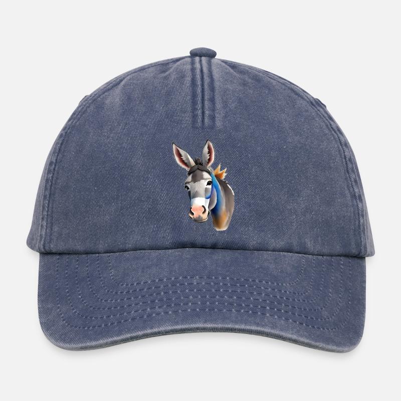 süßer Esel - Relaxed Vintage Cap - Vintage Denim
