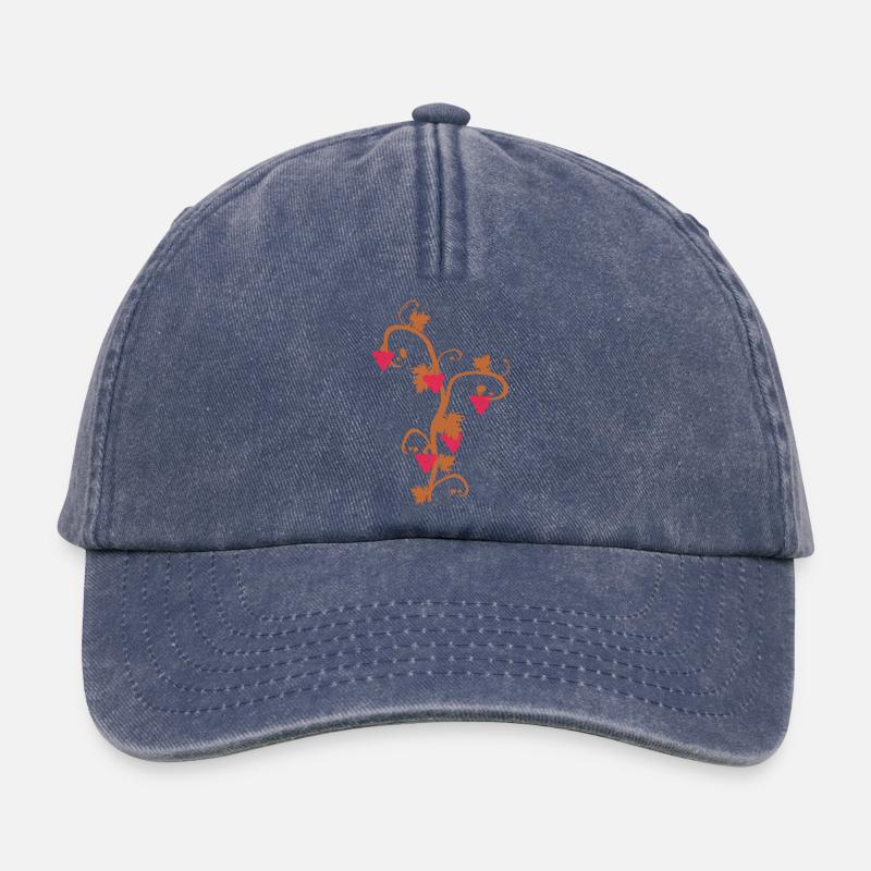 weintrauben und Ranke - Relaxed Vintage Cap - Vintage Denim