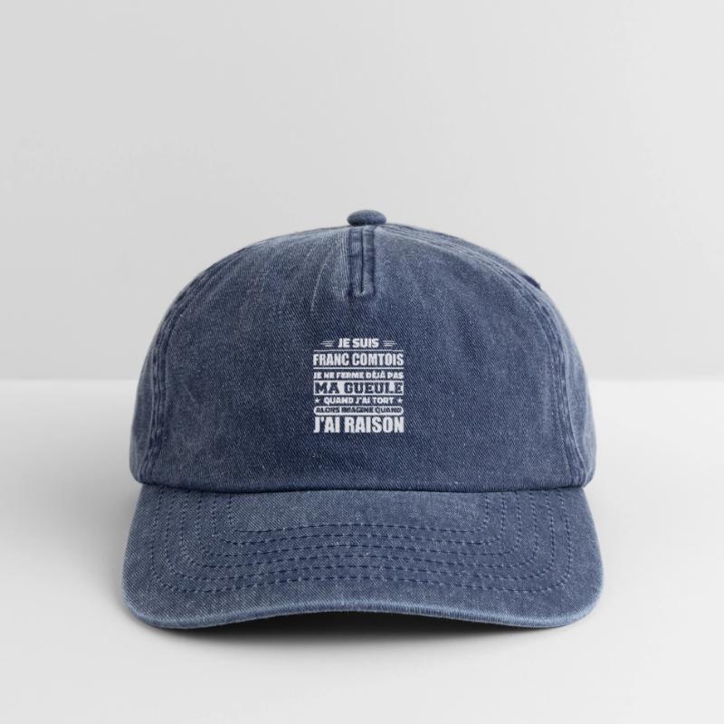 Franc comtois je ferme pas ma gueule franche comté Casquette vintage décontractée