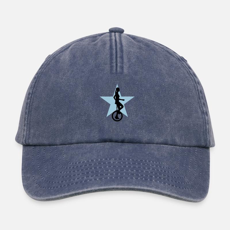 einradfahrerin_2c - Casquette vintage décontractée - vintage bleu jeans