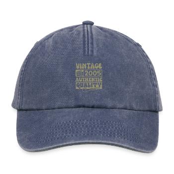 Authentisch 2005 Jahrgang 2005 - Jahrgang 2005 Retro - Relaxed Vintage Cap - Vintage Denim - Vorne