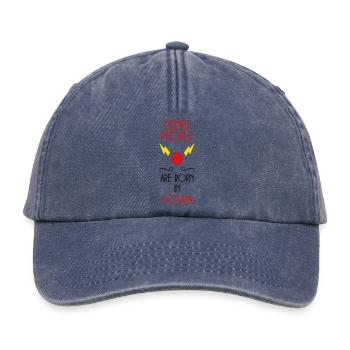 Genie Born October Baby Gift - Relaxed Vintage Cap - vintage denim - Front