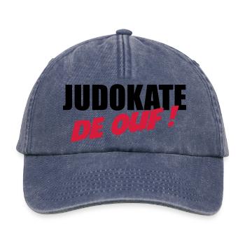 Judo / Judoka / Sport / Fight / Fighter / Strong - Relaxed Vintage Cap - vintage denim - Front