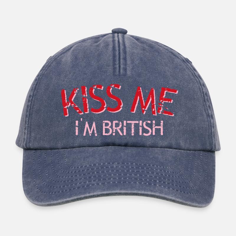 Küss mich, ich bin Brite - Relaxed Vintage Cap - Vintage Denim