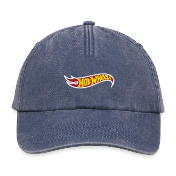 Hot Wheels Logo Stickdesign - Relaxed Vintage Cap - Vintage Denim - Vorne