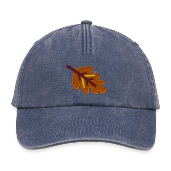 Eichenblatt bestickt - Relaxed Vintage Cap - Vintage Denim - Vorne