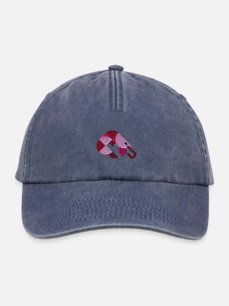 Shrimp bestickt - Relaxed Vintage Cap - Vintage Denim