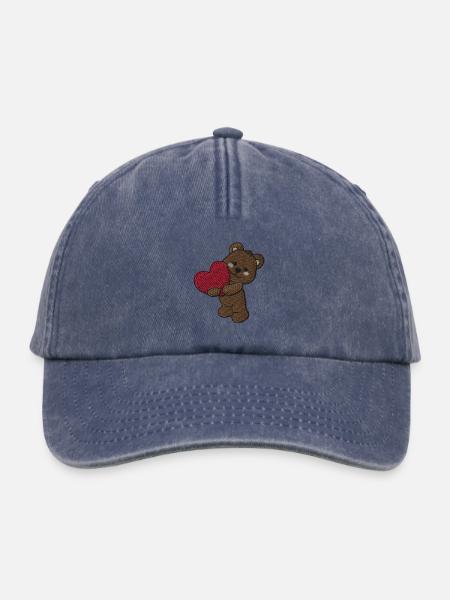 Brown Teddybear - Relaxed Vintage Cap - Vintage Denim
