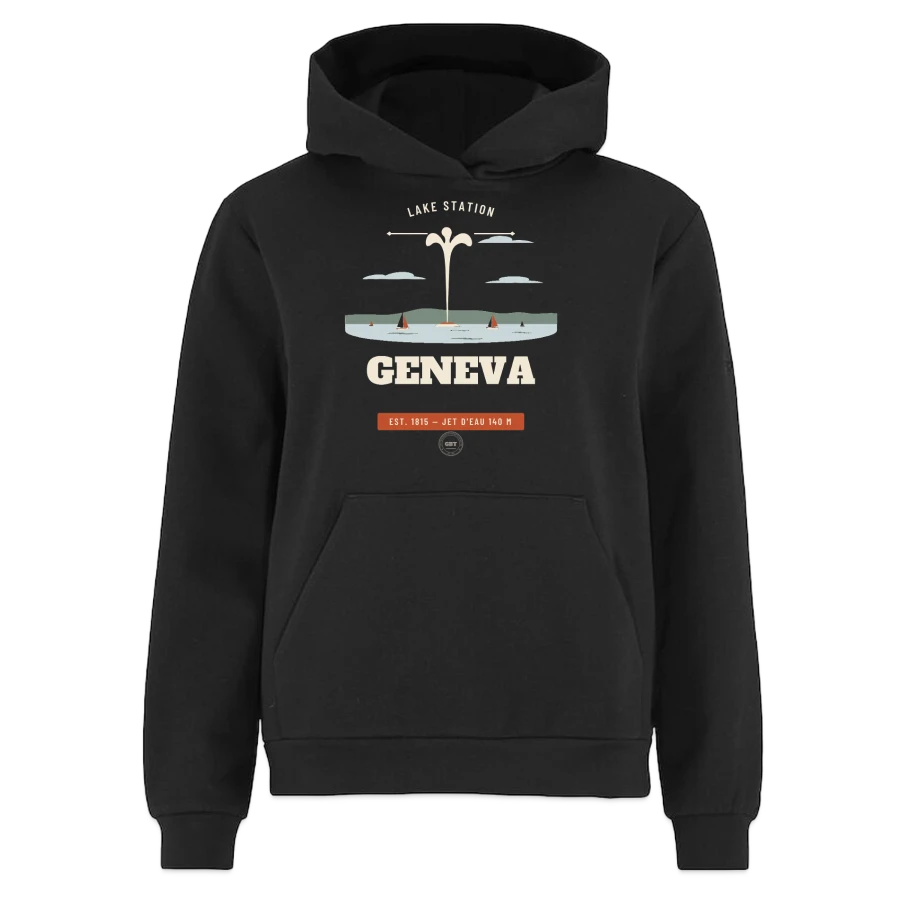 Geneva badge on a craft community 2.0 women's hoodie , black
