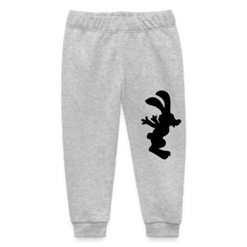 Hase springt Hoppelhase lustig hüpfen Sprünge Cool - Baby Organic Jogginghose Baby Tumbler von Stanley/Stella - Grau meliert - Vorne