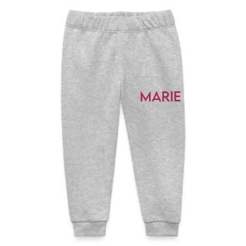 Marie First Name Gift - Baby Organic Sweatpants by Stanley/Stella - heather grey - Front