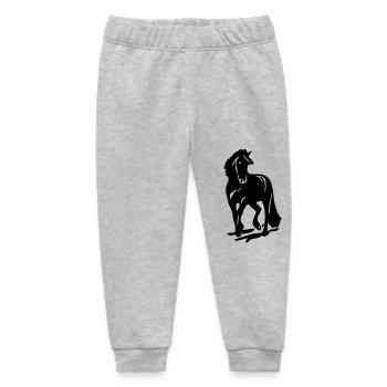 Friesenpferd - Baby Organic Jogginghose Baby Tumbler von Stanley/Stella - Grau meliert - Vorne