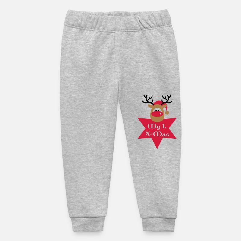 mon premier Noël - Pantalon de jogging bébé bio Stanley/Stella - gris chiné