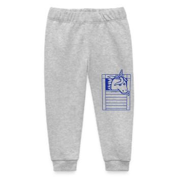 Unicorn Horse Horse Stable Pony Horse Peeps Cute - Baby Organic Sweatpants by Stanley/Stella - heather grey - Front