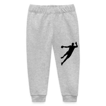 Handball Player Jump Shot Gift - Baby Organic Sweatpants by Stanley/Stella - heather grey - Front