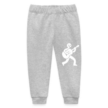 Guitarist icon - Baby Organic Sweatpants by Stanley/Stella - heather grey - Front