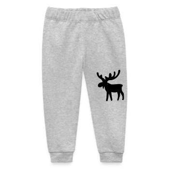 Elch - Baby Organic Jogginghose Baby Tumbler von Stanley/Stella - Grau meliert - Vorne
