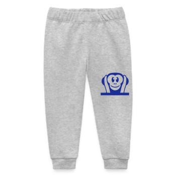 3 Weise Affen Nichts Hören Taub Hält Ohren Zu Affe - Baby Organic Jogginghose Baby Tumbler von Stanley/Stella - Grau meliert - Vorne