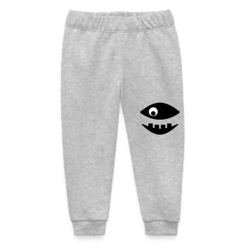 Fish shows teeth - Baby Organic Sweatpants by Stanley/Stella - heather grey - Front