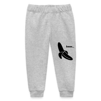 Hmm Lecker Banane Geschenk - Baby Organic Jogginghose Baby Tumbler von Stanley/Stella - Grau meliert - Vorne