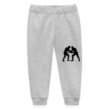 Wrestling - Baby Organic Sweatpants by Stanley/Stella - heather grey - Front