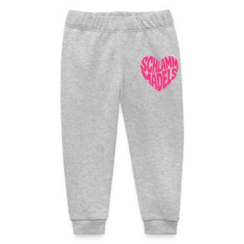Schlamm Mädels in Herz Form (Farbe änderbar) - Baby Organic Jogginghose Baby Tumbler von Stanley/Stella - Grau meliert - Vorne