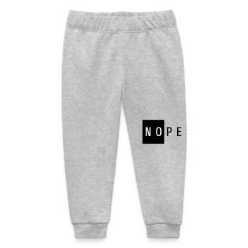 NOPE Black Gift - Baby Organic Sweatpants by Stanley/Stella - heather grey - Front